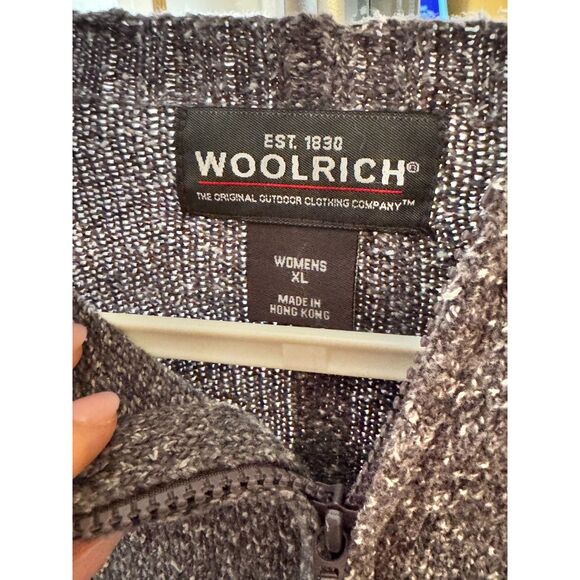 NWT Vintage Woolrich Women Purple Zip Sweater XL Knit Cottage Outdoor Heritage - Picture 6 of 8